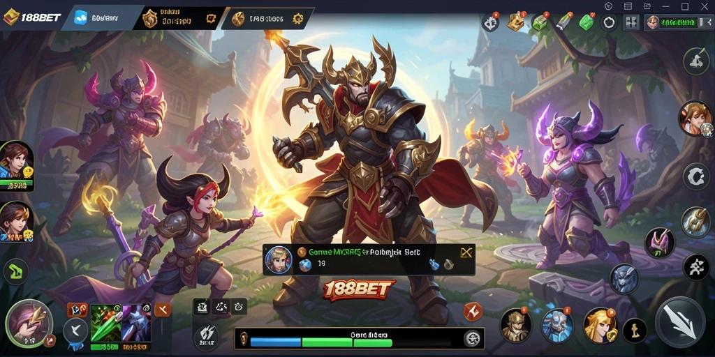 Screenshot 188BET menampilkan aksi seru dalam pertempuran MMORPG.