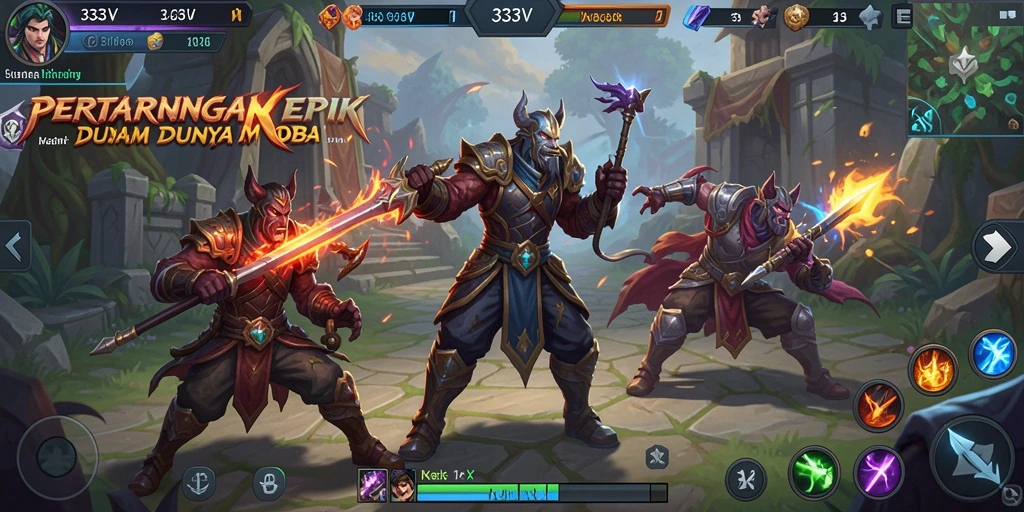 Gameplay seru dalam pertempuran MOBA di 333V.