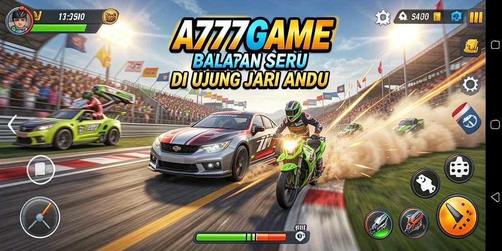 Tampilan utama gameplay A777GAME yang mendebarkan dan penuh aksi.