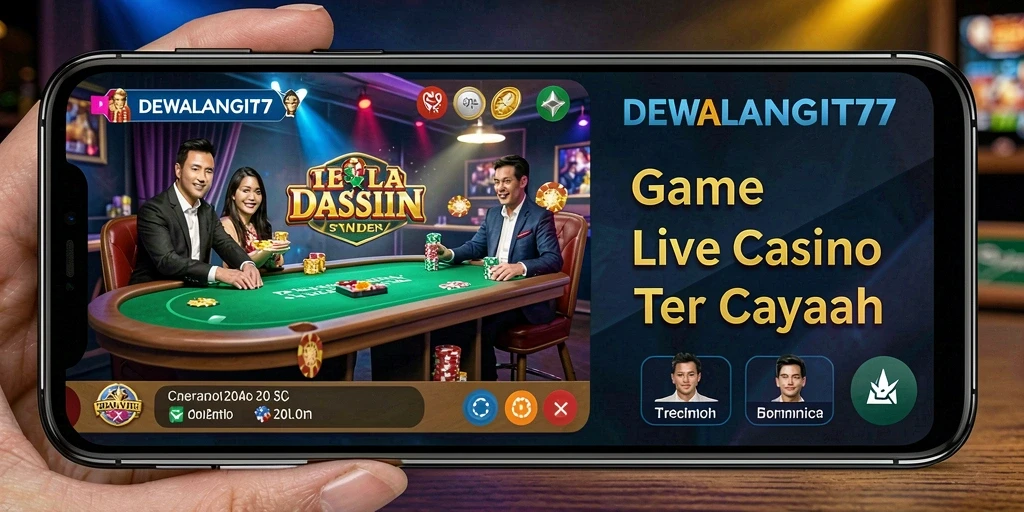 Gameplay seru dengan dealer Live Casino profesional di DEWALANGIT77.