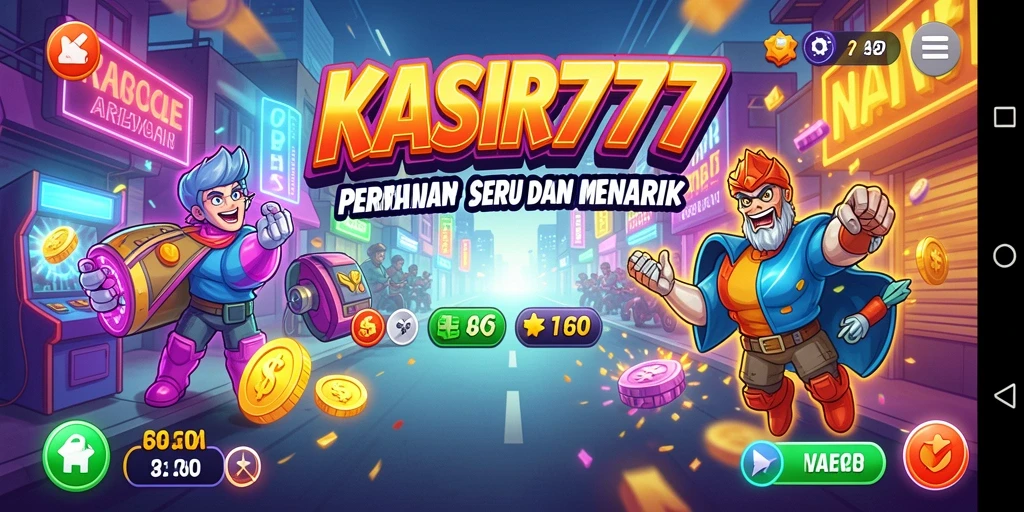 Screenshot KASIR777 menampilkan gameplay arcade yang seru dan menantang.
