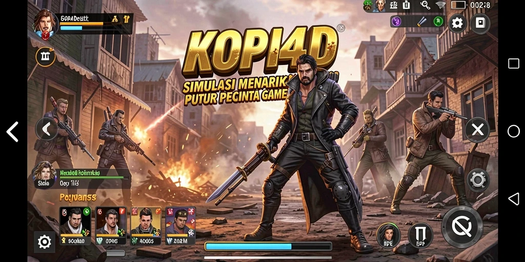 Screenshot gameplay KOPI4D saat menyajikan kopi kepada pelanggan.