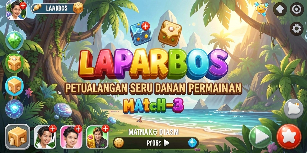 Gameplay LAPARBOS yang menantang dan penuh warna.