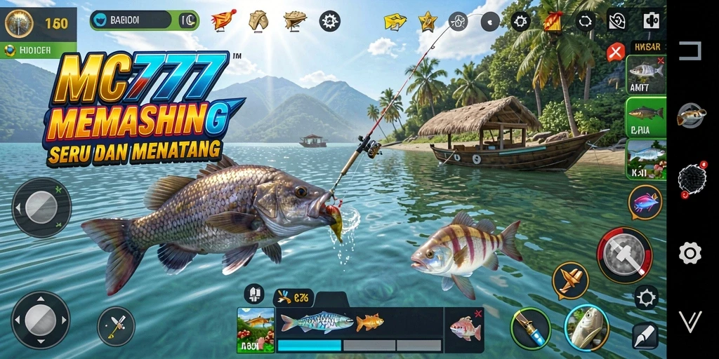 Tangkapan ikan yang mengesankan dalam gameplay MC777.