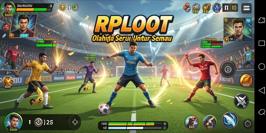Screenshot gameplay RPLOOT menampilkan aksi olahraga yang seru dan interaktif.