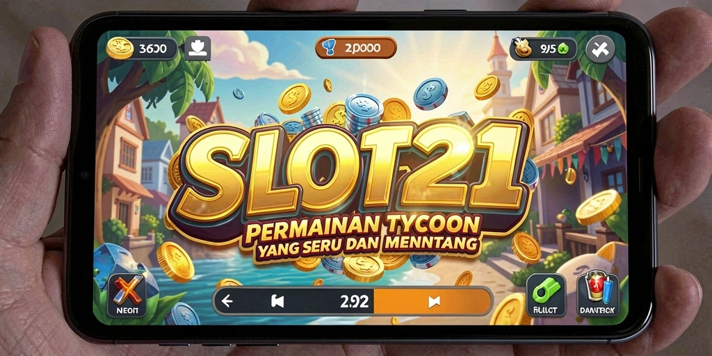 Tampilan menarik dari gameplay SLOT21 yang menggambarkan simulasi kasino.